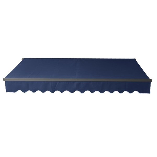 Tepee Supplies 20 x 10 ft. Motorized Retractable Home Patio Canopy Awning, Blue Dark Blue Color TE2519299